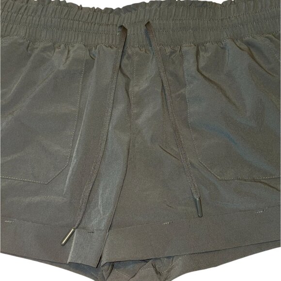 90 Degrees Womens Elastic Waist Light Weight Shorts-Green-Large-GUC - Picture 2 of 5